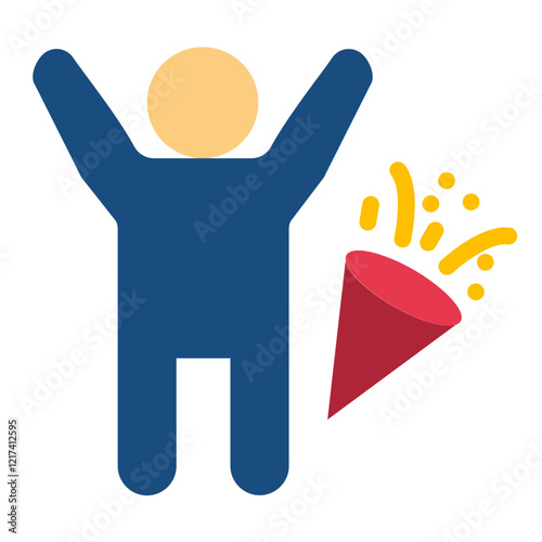 Vector Design Celebratory Commotion Icon Style