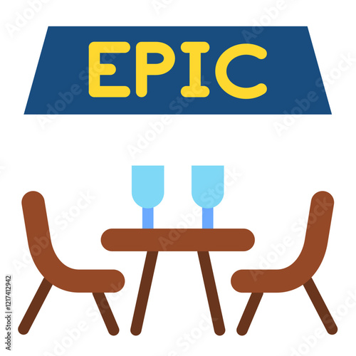 Vector Design Epic Soiree Icon Style