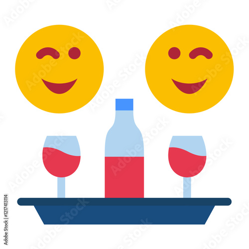 Vector Design Gleeful Gala Icon Style