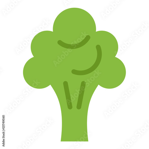 Vector Design Broccoli Icon Style