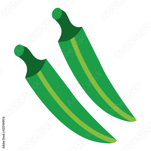 Vector Design Okra Icon Style