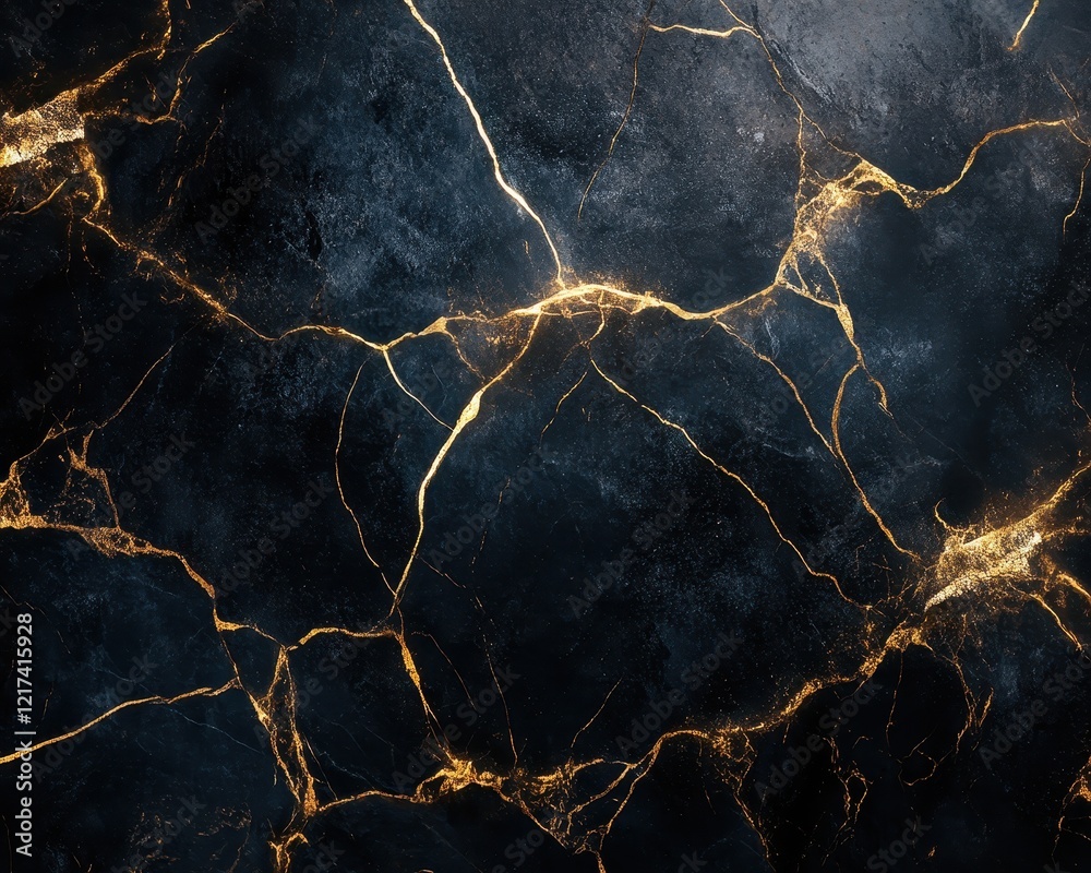 Dark Marble Texture With Golden Veins Dark Marble Texture With Golden Veins