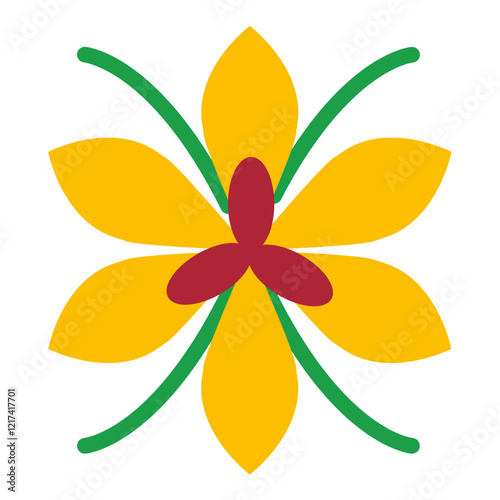 Vector Design Saffron Savor Icon Style