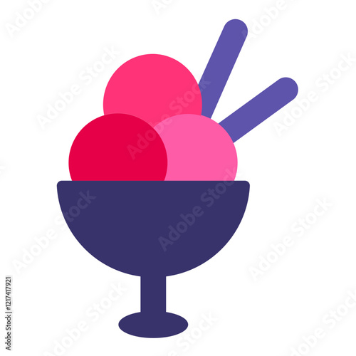 Vector Design Sorbet Symphony Icon Style