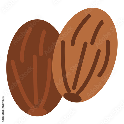 Vector Design Nutmeg Nirvana Icon Style