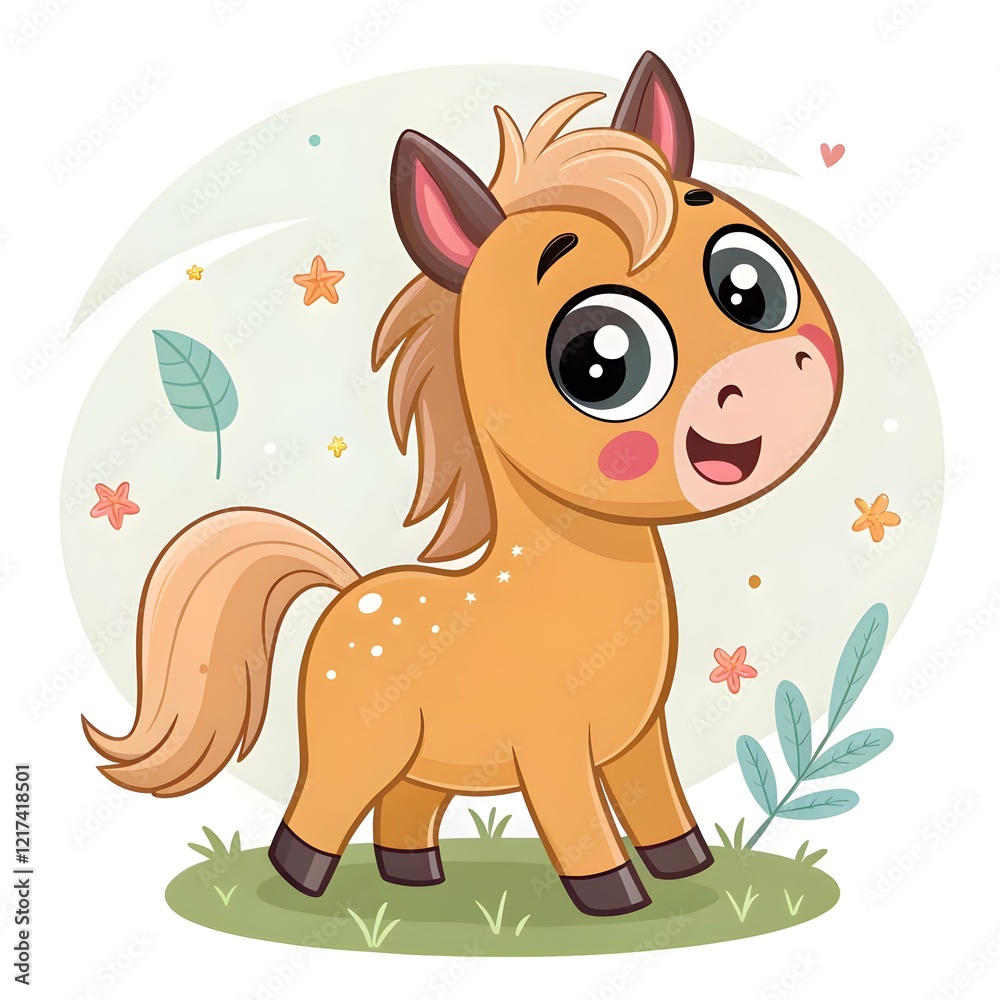 Obraz premium cute horse for kids