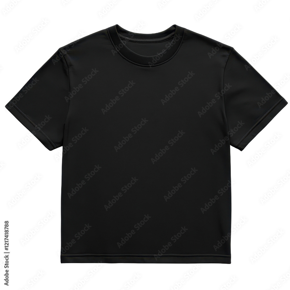 Plain black t-shirt for casual wear. transparent background Plain black t-shirt for casual wear. transparent background