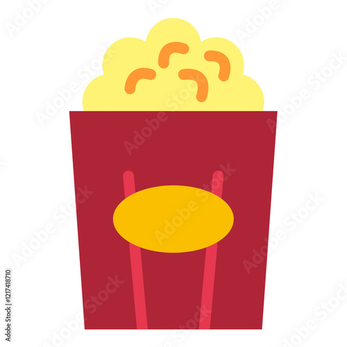 Vector Design Popcorn Pixel Icon Style