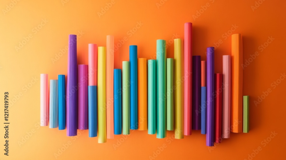 Colorful Abstract Bar Graph Design Colorful Abstract Bar Graph Design
