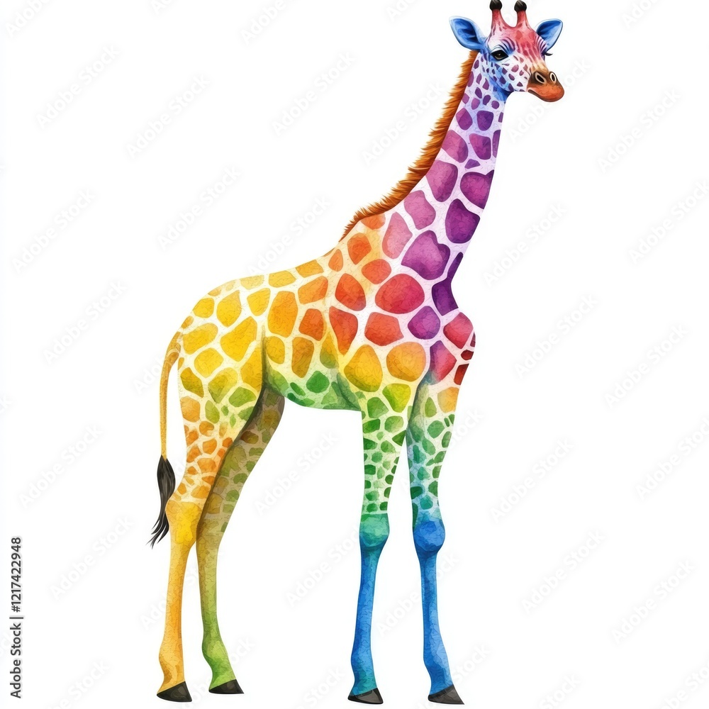 Obraz premium Colorful Giraffe
