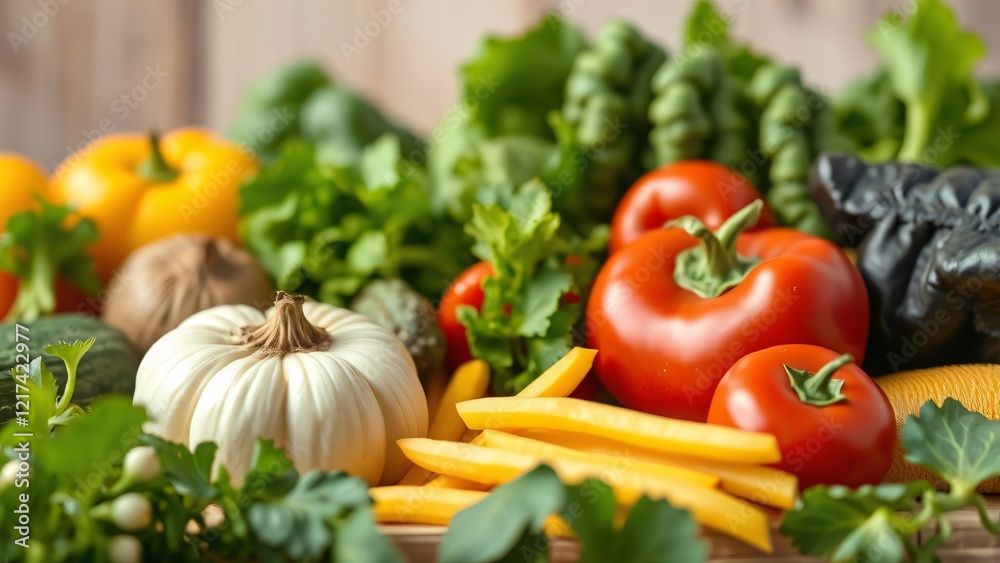 Fresh Harvest A Bountiful Display of Organic Vegetables Fresh Harvest A Bountiful Display of Organic Vegetables