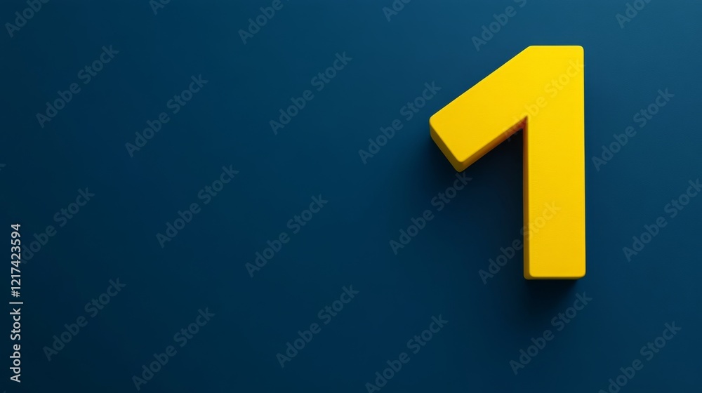 Vibrant Yellow Number One Graphic Design Vibrant Yellow Number One Graphic Design