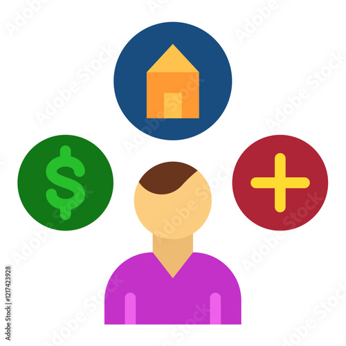 Vector Design Employee Benefits Icon Style