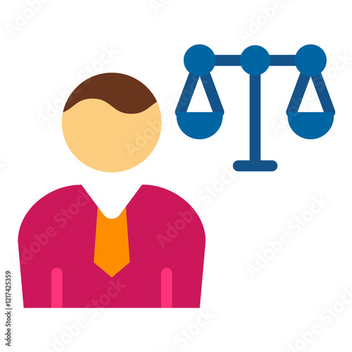 Vector Design Legal Counsel Icon Style