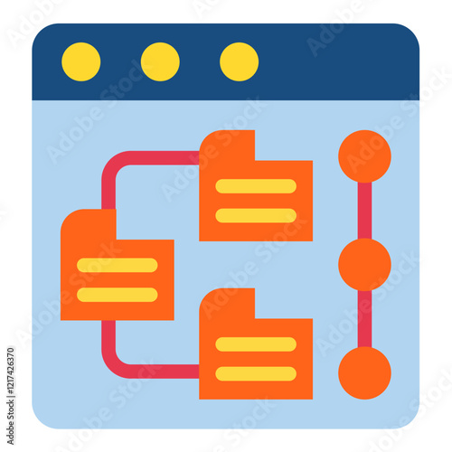 Vector Design Version Control Icon Style