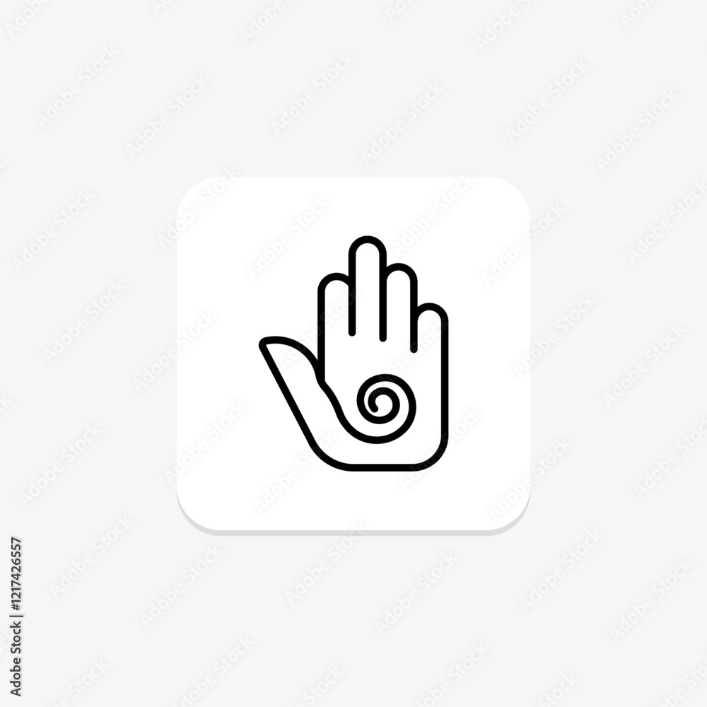 Palm Massage line icon, vector, pixel perfect, illustrator file Palm Massage line icon, vector, pixel perfect, illustrator file