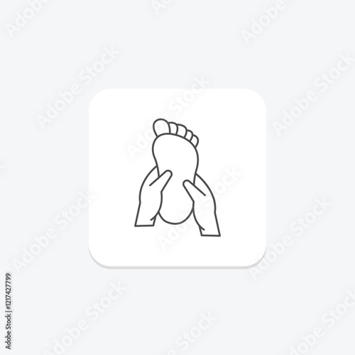 Foot Massage thinline icon, vector, pixel perfect, illustrator file