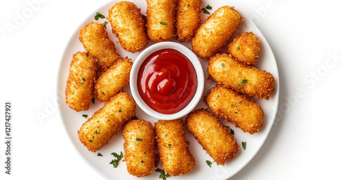 Crispy Mozzarella Sticks and Ketchup Sauce photo