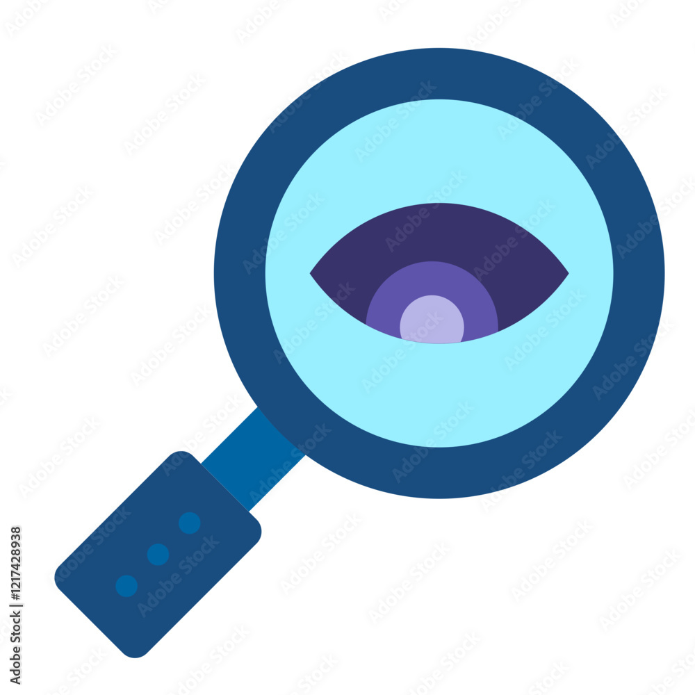 Vector Design Insightful Lens Icon Style