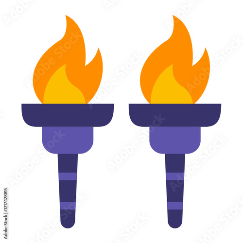 Vector Design Trailblazer Torch Icon Style