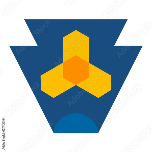 Vector Design Futuristic Keystone Icon Style