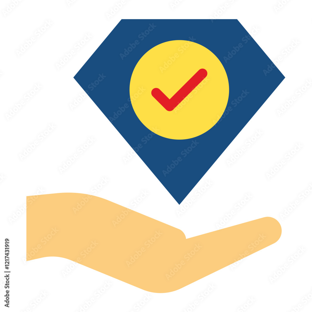 Vector Design Trust Defender Icon Style