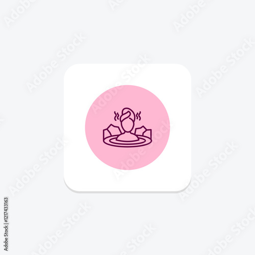 Onsen pentaglow, vector, pixel perfect, illustrator file
