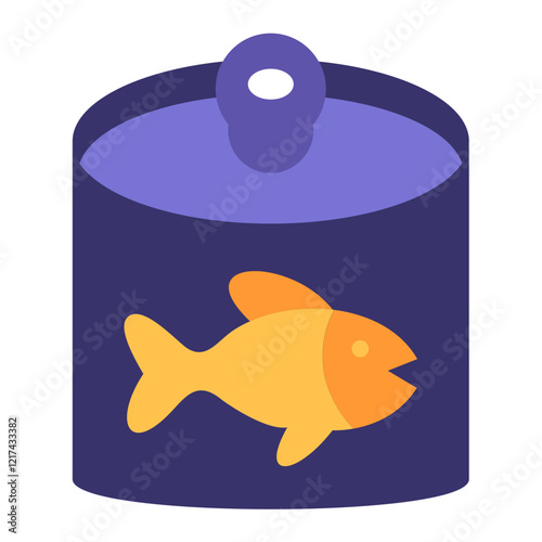 Vector Design Canned Tuna Icon Style