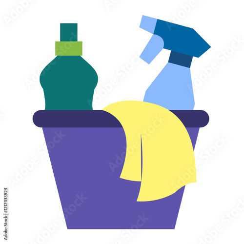 Vector Design Cleaning Supplies Icon Style