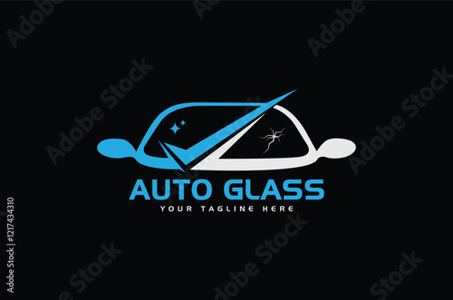 Auto Glass, Auto Glass Repair, Car Glass Repair, Auto Glass Logo Vector Art