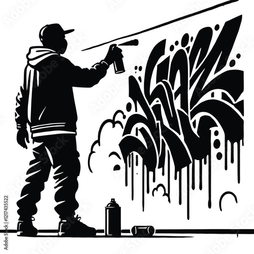 Graffiti Artist Silhouette