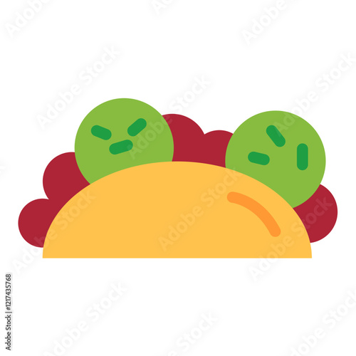 Vector Design Taco Icon Style