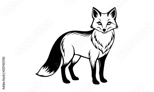 Fox Clipart With Bushy Tail Silhouette, wolf vector illustration vector illustration of wolf illustration of a wolf