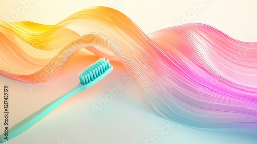 A dynamic line graph with smooth, colorful waves in vibrant hues of blue,