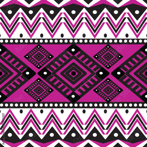 Geometric and bohemian seamless pattern style