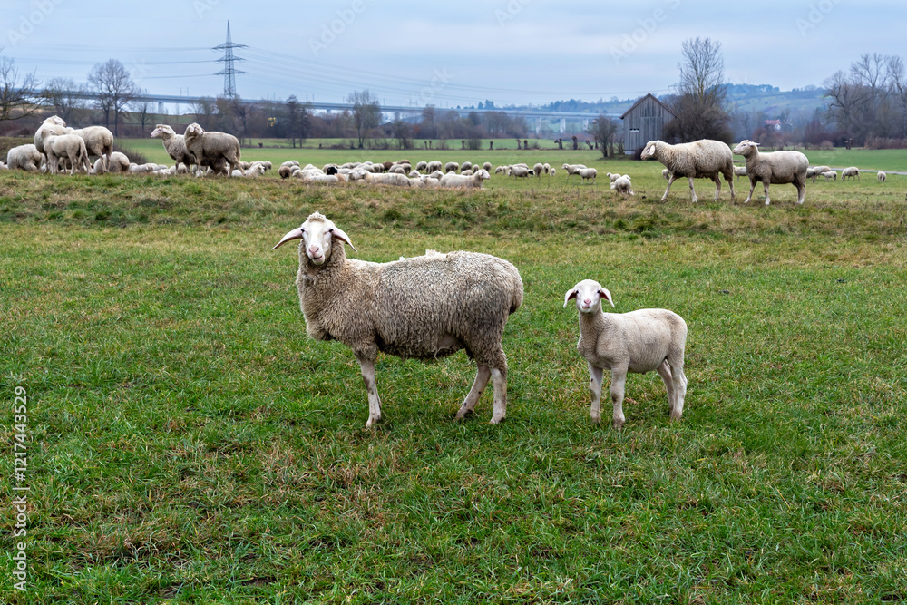 Fototapeta premium Flock of sheep
