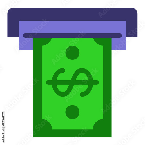 Vector Design Cash Withdrawal Icon Style