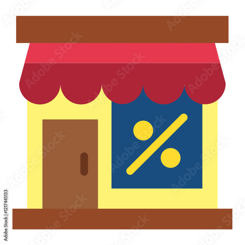 Vector Design Shop Window Icon Style