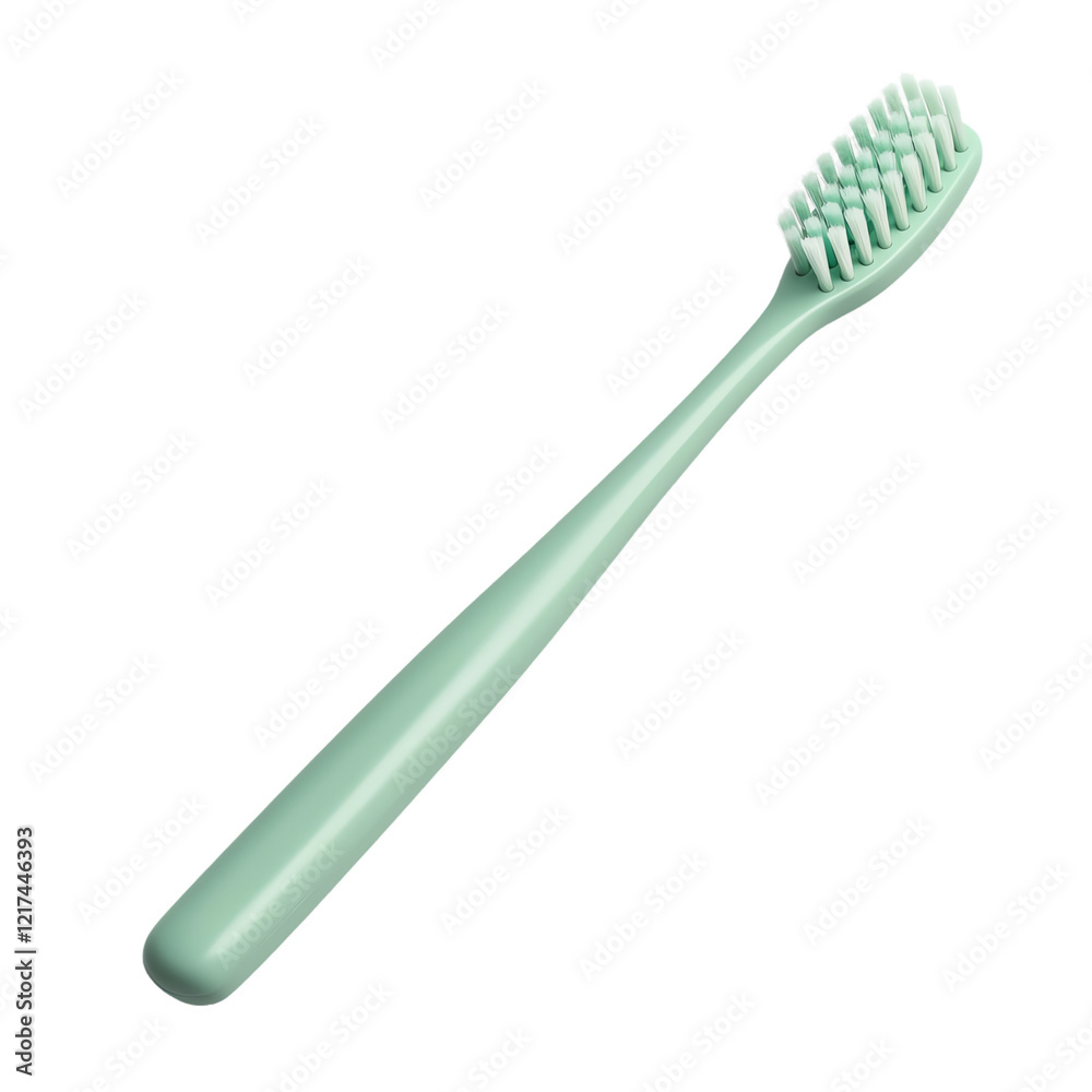 Mint green toothbrush on a white background PNG Mint green toothbrush on a white background PNG