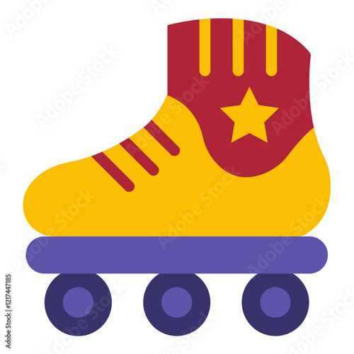 Vector Design Rollerblades Icon Style