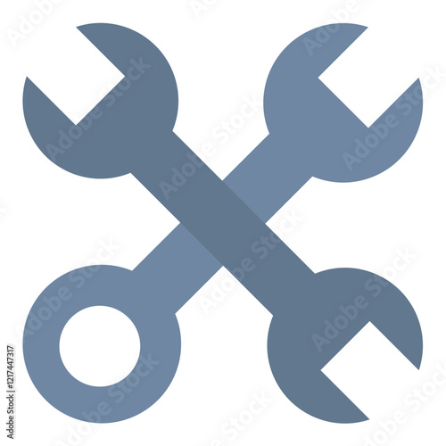 Vector Design Wrench Icon Style