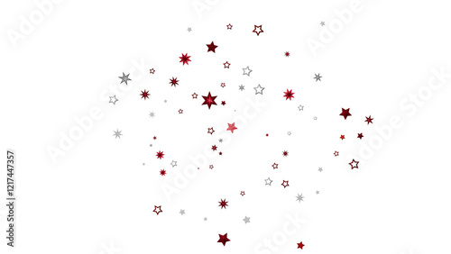 Wallpaper Mural Red and Silver Star Confetti Background Torontodigital.ca