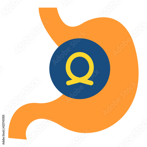 Vector Design Gastrointestinal Cancer Icon Style