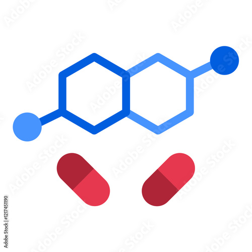 Vector Design Hormone Therapy Icon Style