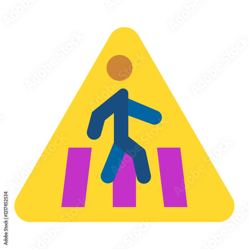 Vector Design Pedestrian Crossing Icon Style