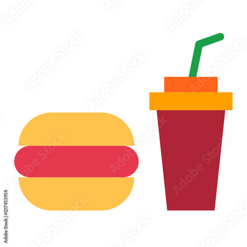 Vector Design Fast Food Icon Style