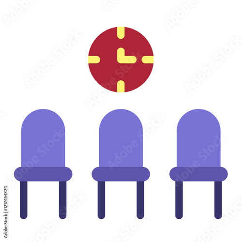 Vector Design Waiting Area Icon Style