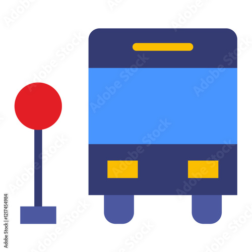 Vector Design Bus Terminal Icon Style