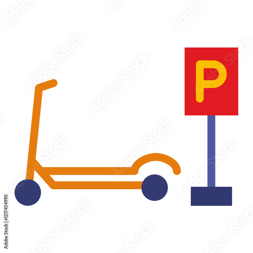 Vector Design Scooter Rental Icon Style