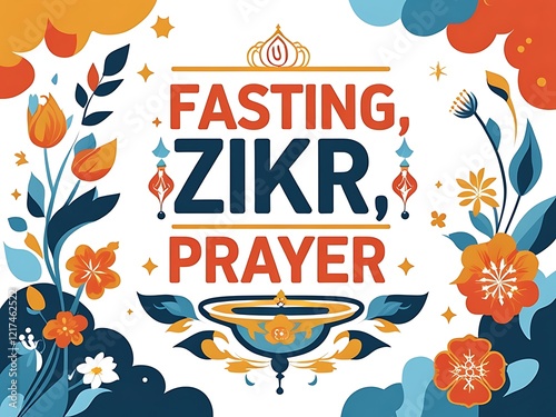 Fasting Zikr Prayer Islamic Spiritual Practice Devotion photo